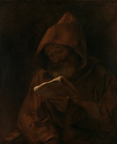 Mönch liest Suomi von Rembrandt van Rijn